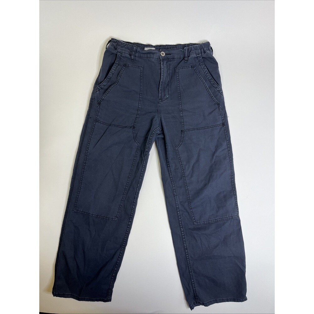 Anthropologie Pilcro Wide Leg Pants Blue Big Pockets Women’s Size 30